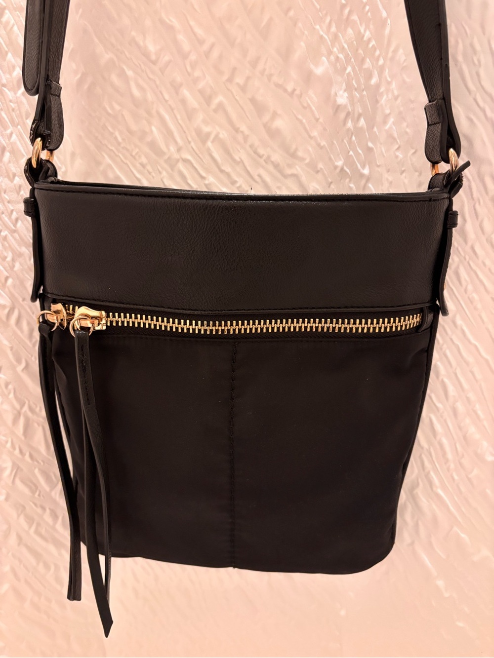 Sondra Roberts Black Crossbody squared Shoulder Bag